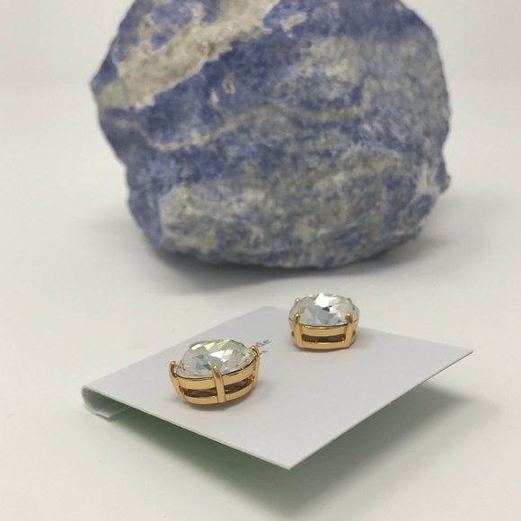 kate spade Jewelry Kate Spade Large Gumdrop Crystal Gold Stud Earring Poshmark